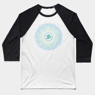 Pranava Yoga. Shanti Om. Mandala Baseball T-Shirt